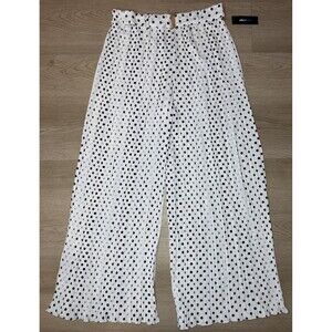 NWT Alice Blue Black And White Polka Dot Pants Comfort Dalmatian Size Medium